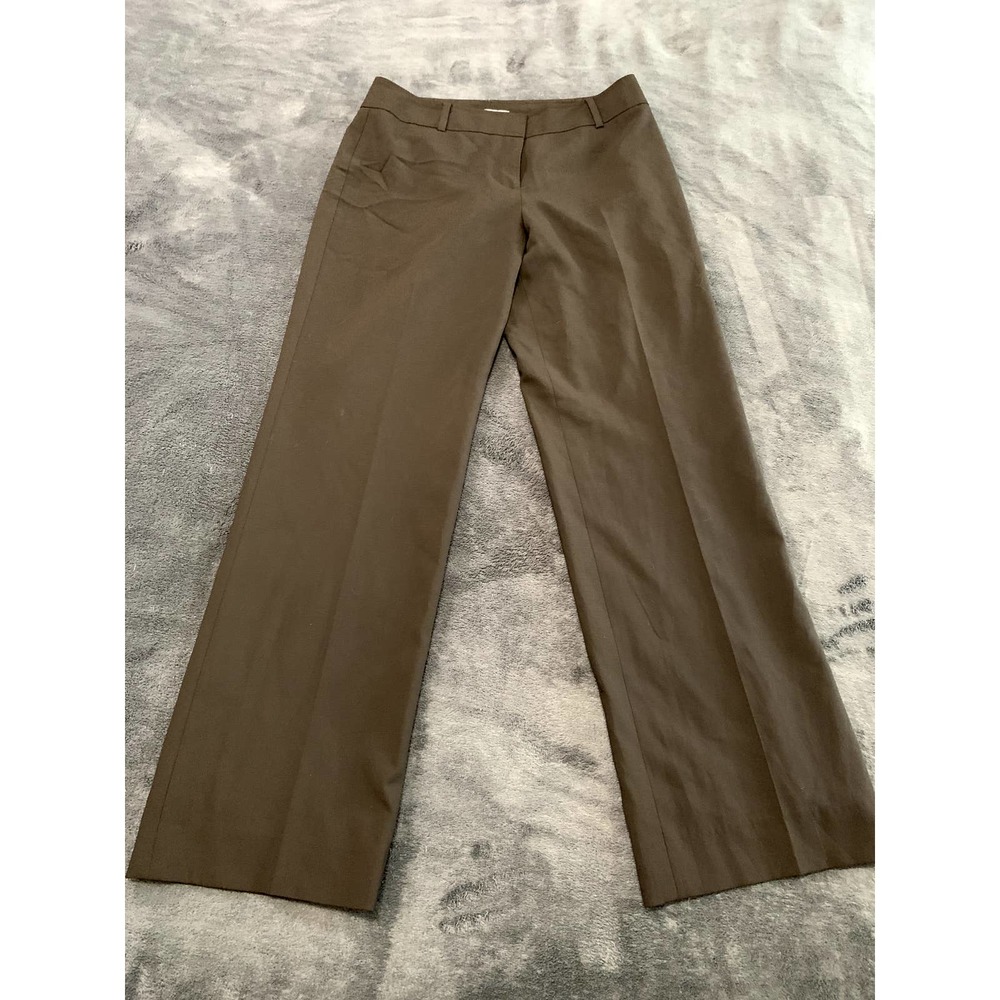 Ann Taylor Straight Leg Virgin Wool Brown Dress Pants Womens Size 4